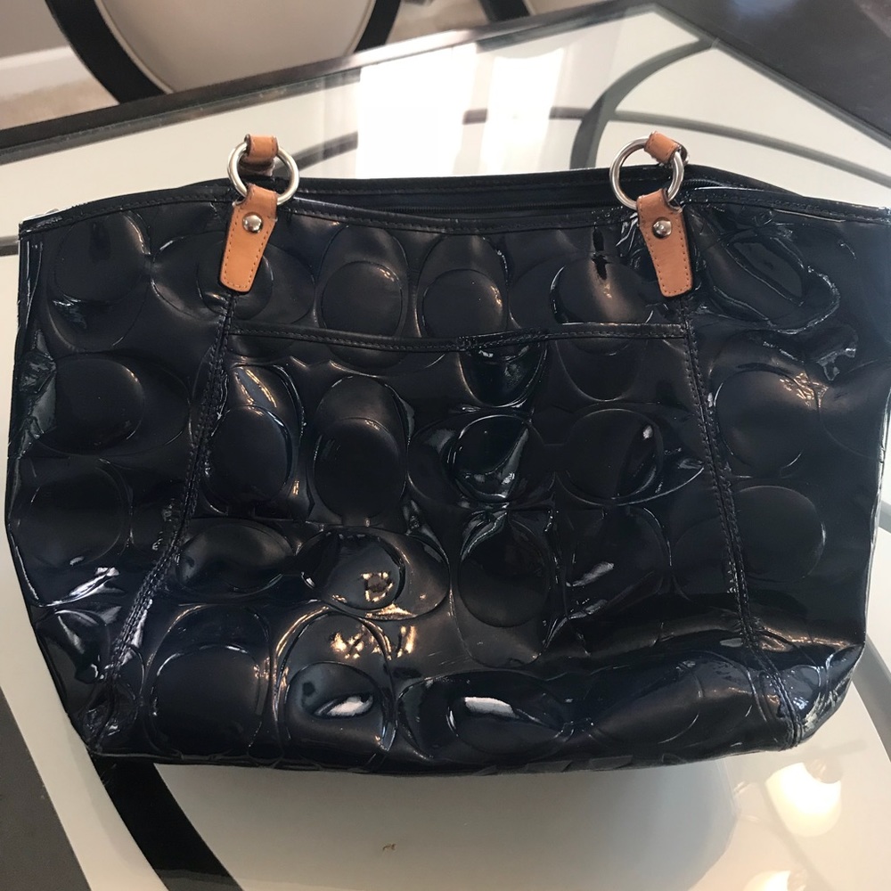 Patent leather Coach purse
